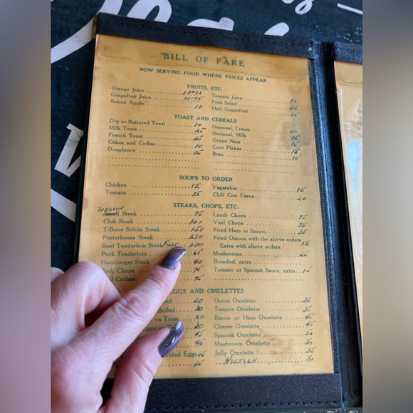 🤩 AWESOME 🤩 Antique / Vintage Hardcover Menu from Fort Bragg - a Rare Find 🔥 - Picture 14 of 17